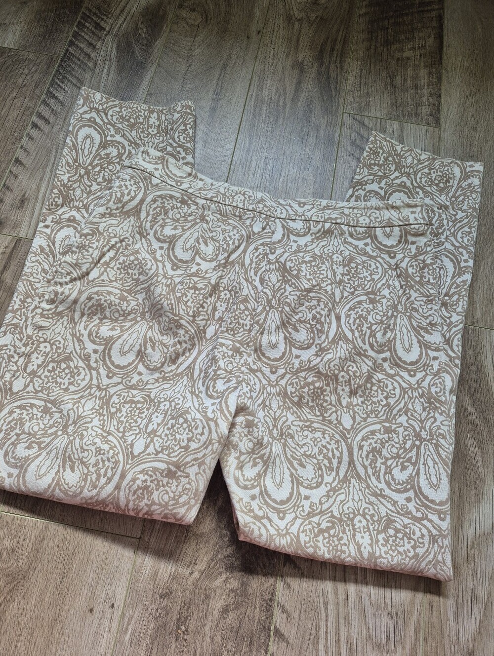 Nygard Collection Women’s Beige Textured Paisley Print Dress Pants Size 12 - Picture 9 of 9